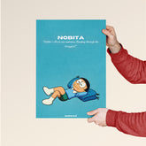 Nobita 'Sleeping Through Struggles' Quote Poster